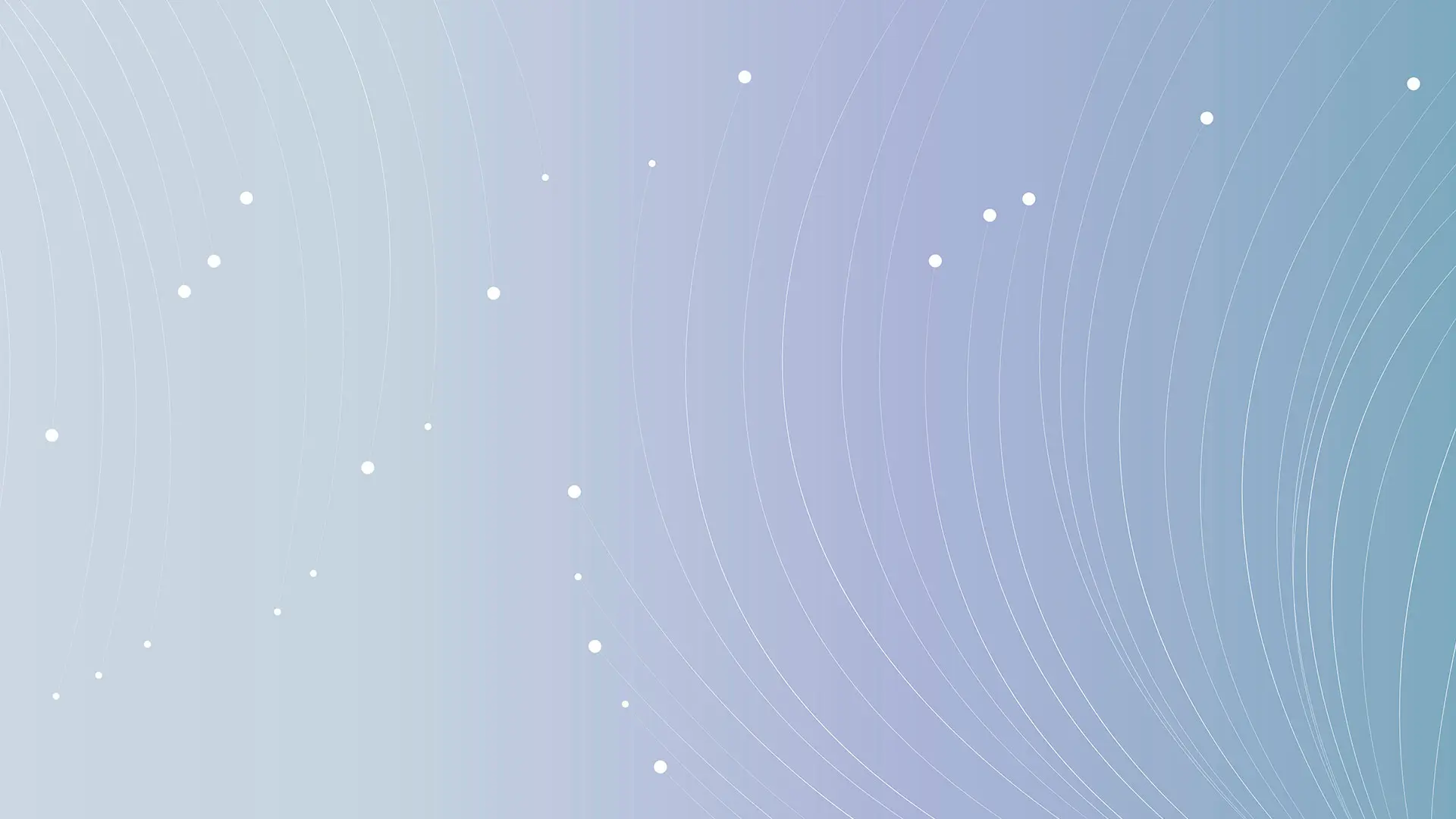 Abstract blue gradient background with curved lines and dots