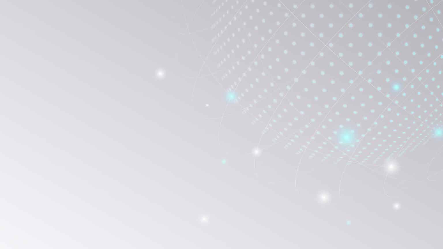 Abstract grey technology background with a glowing dotted grid
