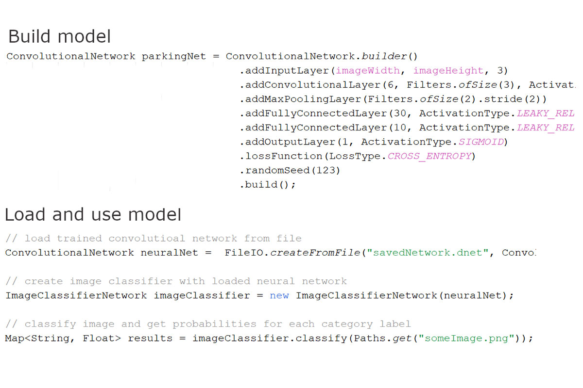 Build and use models directly in Java code